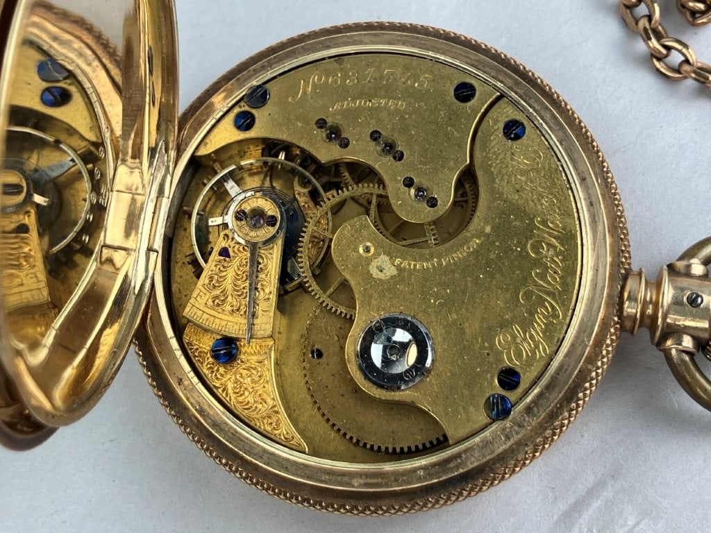 10KT Elgin Watch Co. Pocket Watch,19th Century - 10