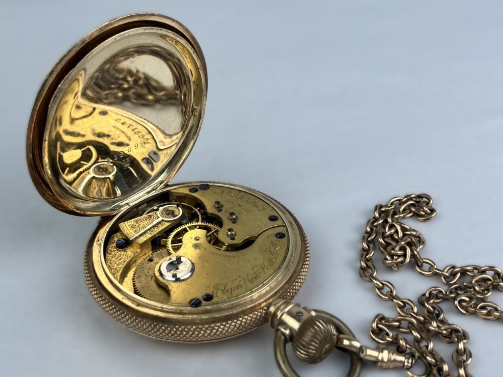10KT Elgin Watch Co. Pocket Watch,19th Century - 8