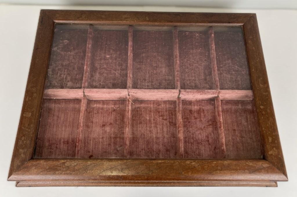 Mahogany Velvet-Lined Display Case - 2