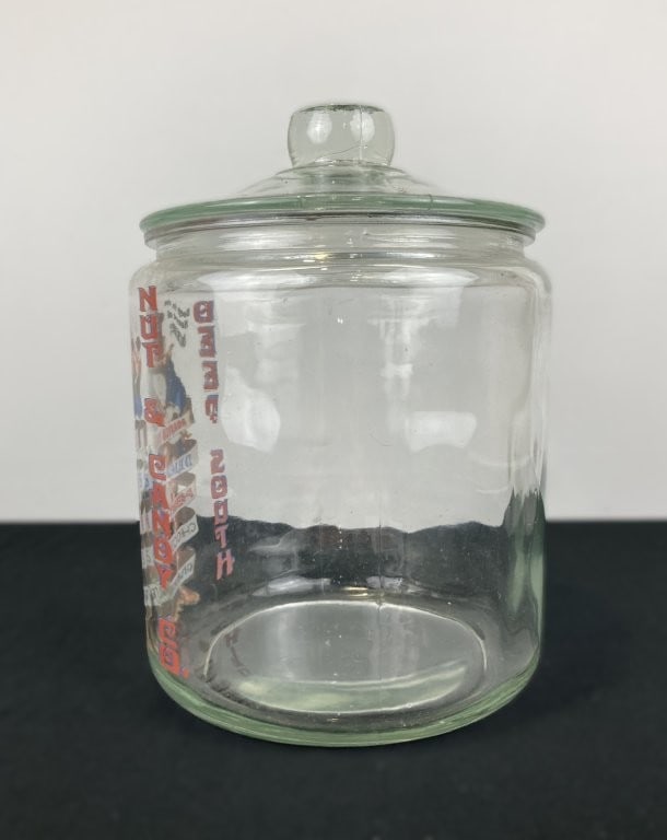 Black Americana Deep South Nut and Candy Company Glass Jar - 3