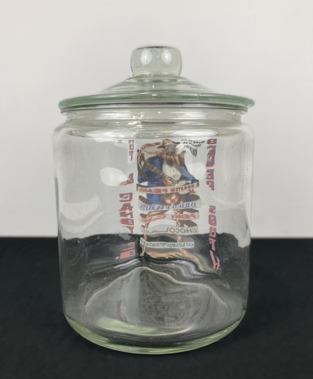 Black Americana Deep South Nut and Candy Company Glass Jar - 4