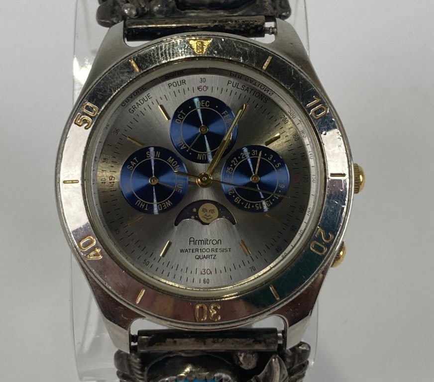 Navajo Sterling Silver and Turquoise Armitron Watch - 2