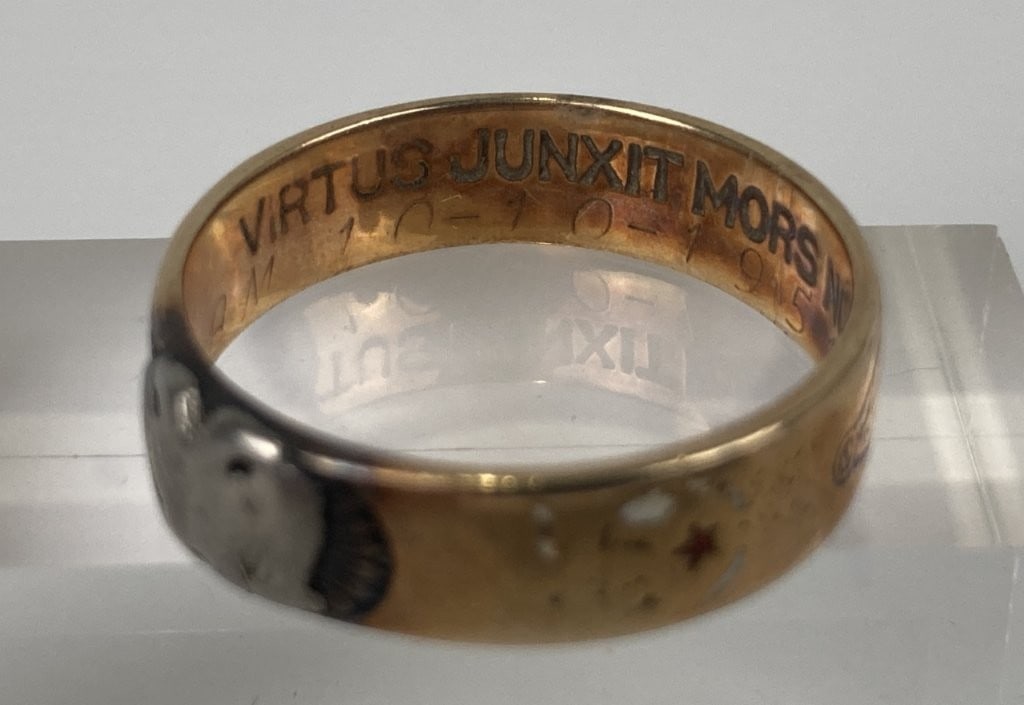 10KT Gold Scottish Rite Masonic Ring - 4