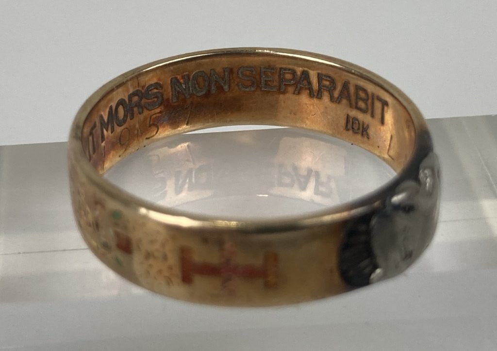 10KT Gold Scottish Rite Masonic Ring - 5