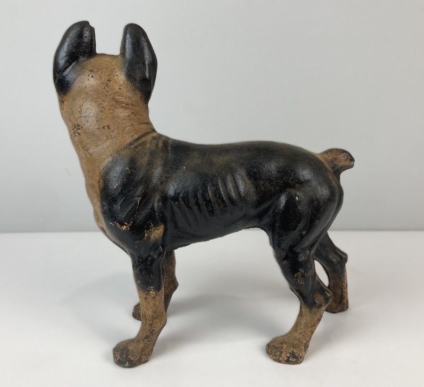 Early 20th Century Cast Iron Boston Terrier Doorstop - 4