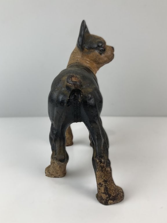Early 20th Century Cast Iron Boston Terrier Doorstop - 5