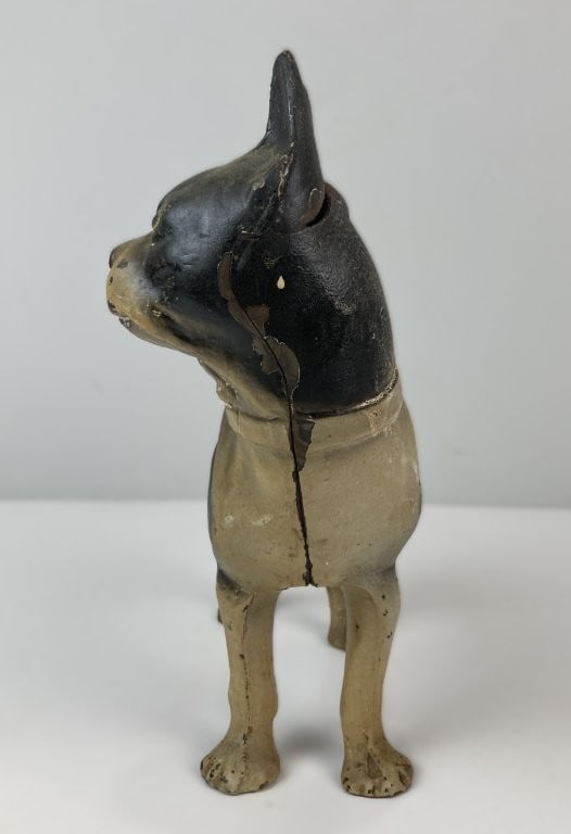 Early 20th Century Cast Hubley Iron Boston Terrier Doorstop - 3