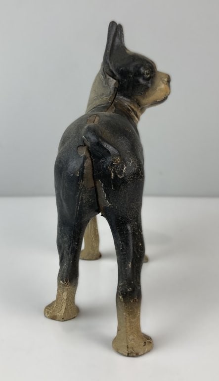 Early 20th Century Cast Hubley Iron Boston Terrier Doorstop - 6