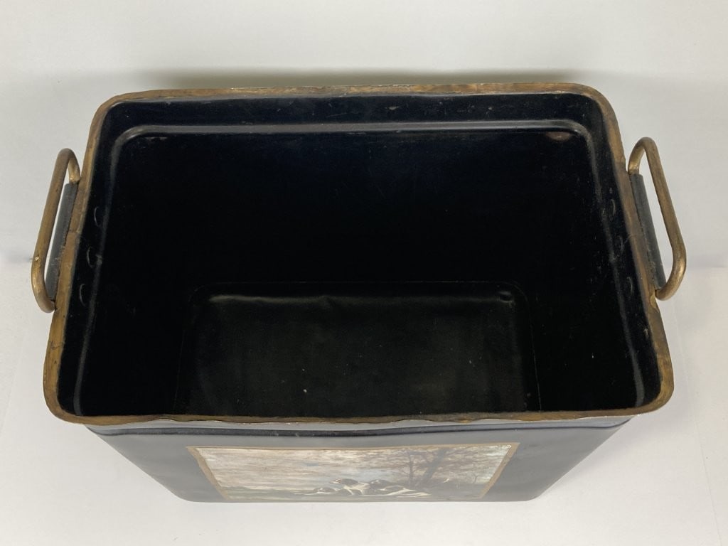 Hunting Dog Toleware Bucket - 3