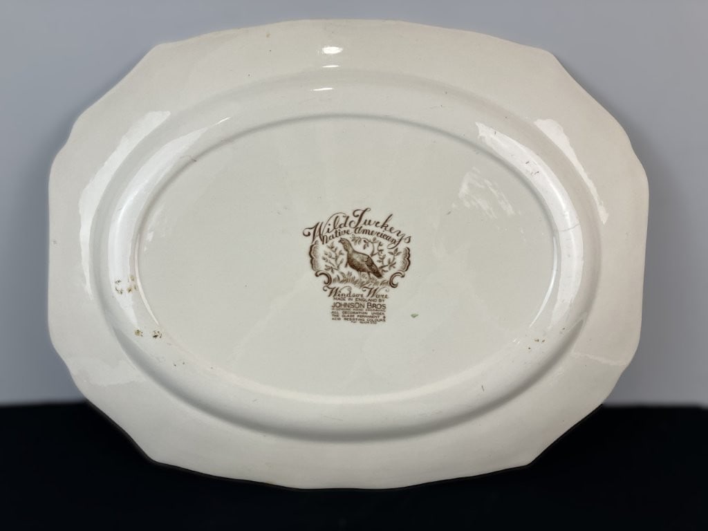 Johnson Brothers Wild Turkey Transferware Platter - 4