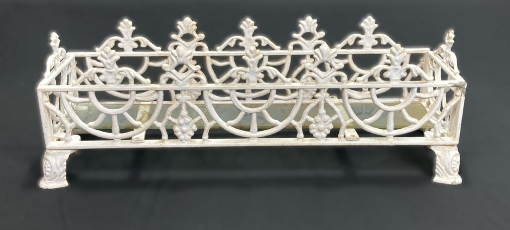 Pair of White-Painted Cast Aluminum Garden Planters - 2