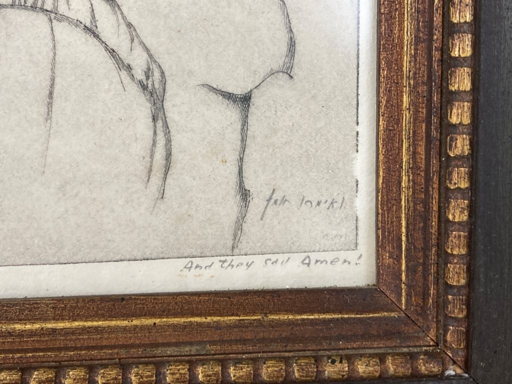 Saul Raskin Signed, Jewish Synagogue, Etching - 3
