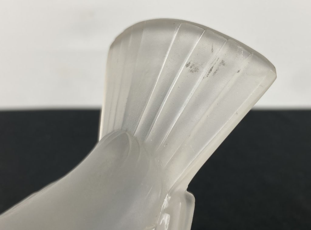 Lalique Frosted Art Glass Sparrow - 6