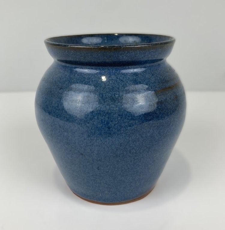 Jugtown Pottery Cobalt Blue Vase - 4