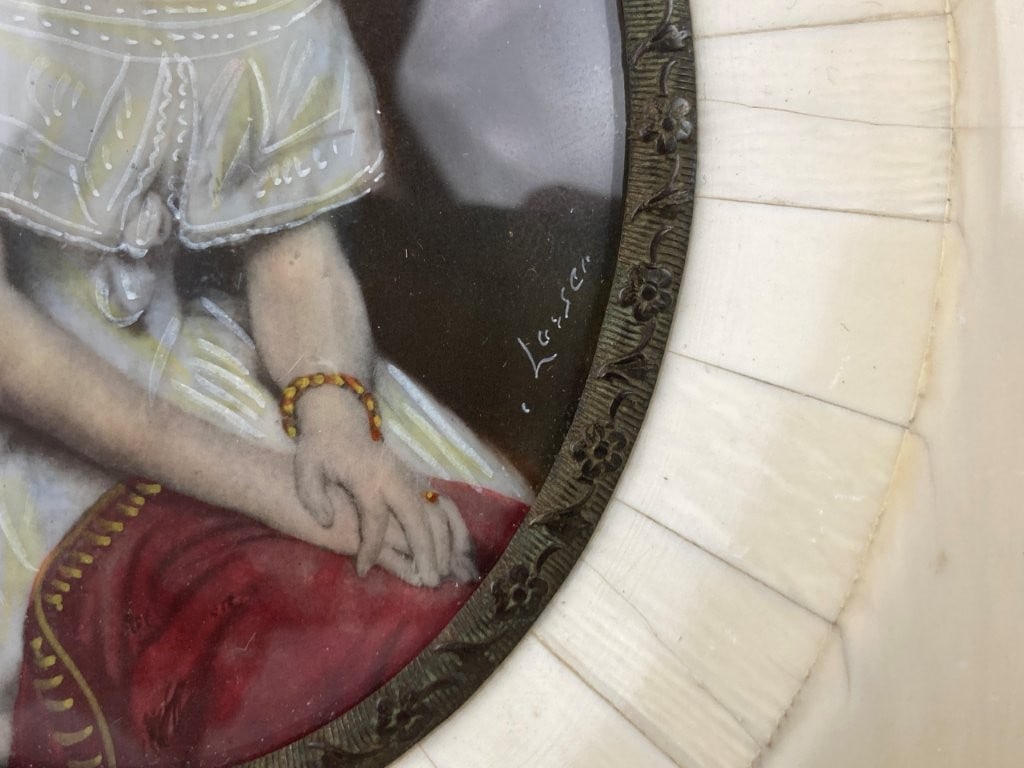 Hand-Embellished Jenny Lind Miniature Portrait - 3