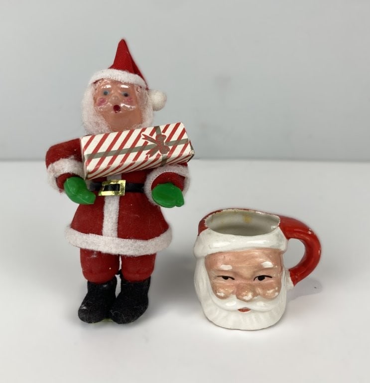 Mid-Century Christmas Santa Claus Figurines - 7