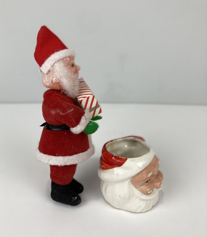 Mid-Century Christmas Santa Claus Figurines - 8