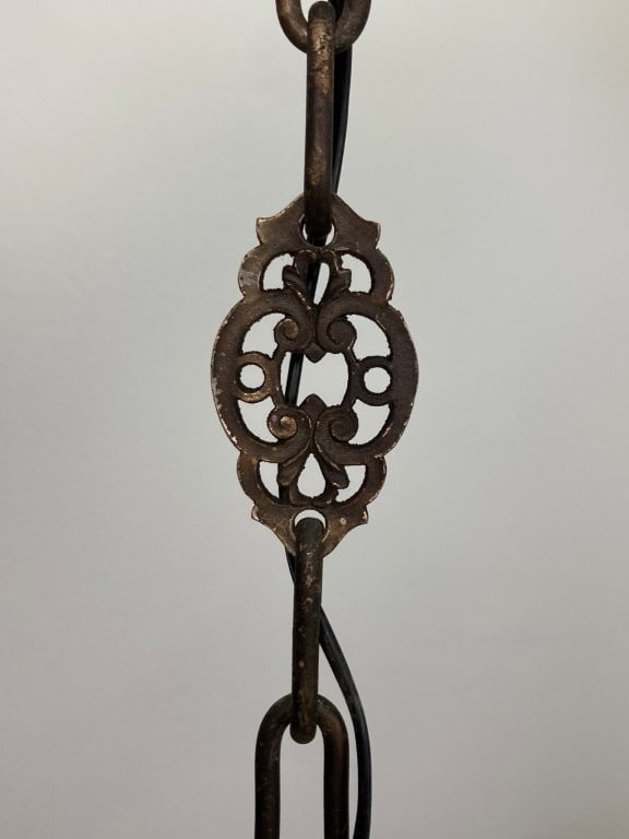 Pair of Filigree-Decorated Metal Pendant Lights - 3