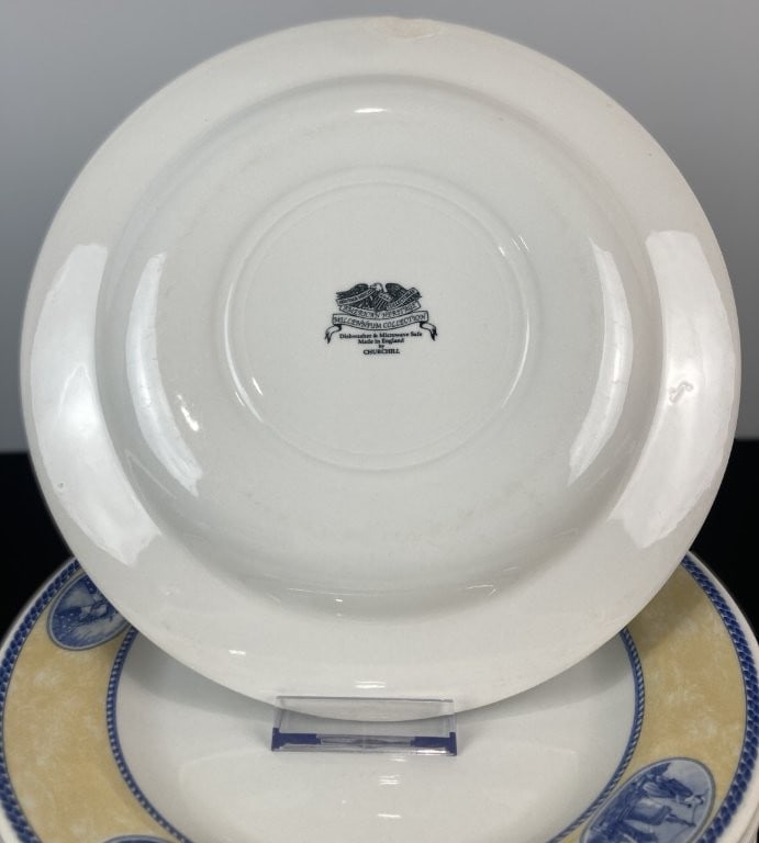 Set of Churchill Millennium Collection American Heritage Dinner Plates - 5