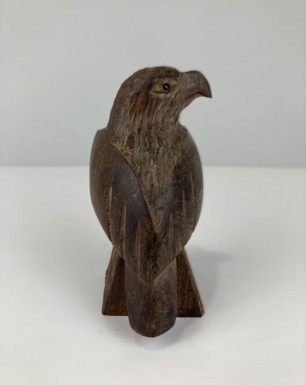 Hand-Carved Folk Art Eagle - 4