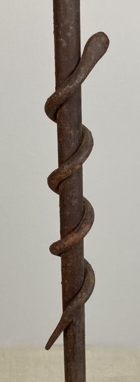 Folk Art Wrought Iron Snake Floor Lamp - 2