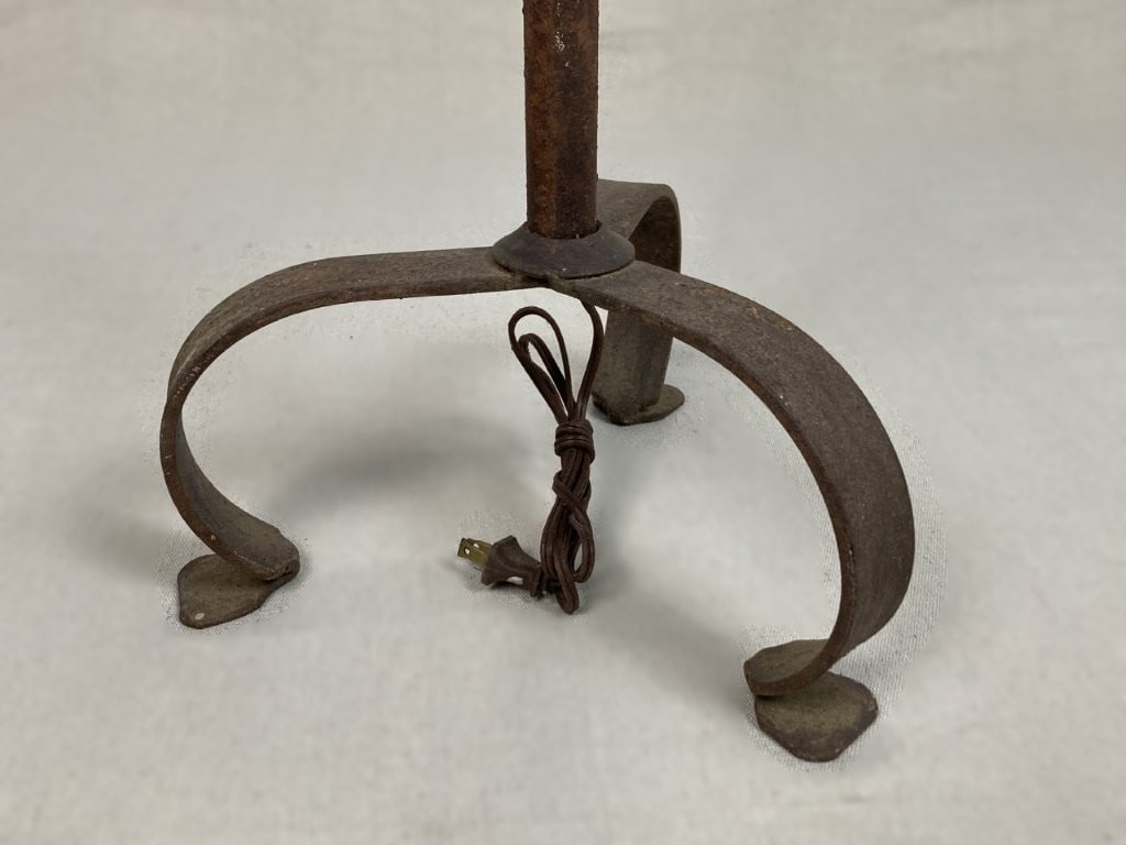 Folk Art Wrought Iron Snake Floor Lamp - 4