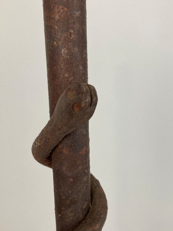 Folk Art Wrought Iron Snake Floor Lamp - 7
