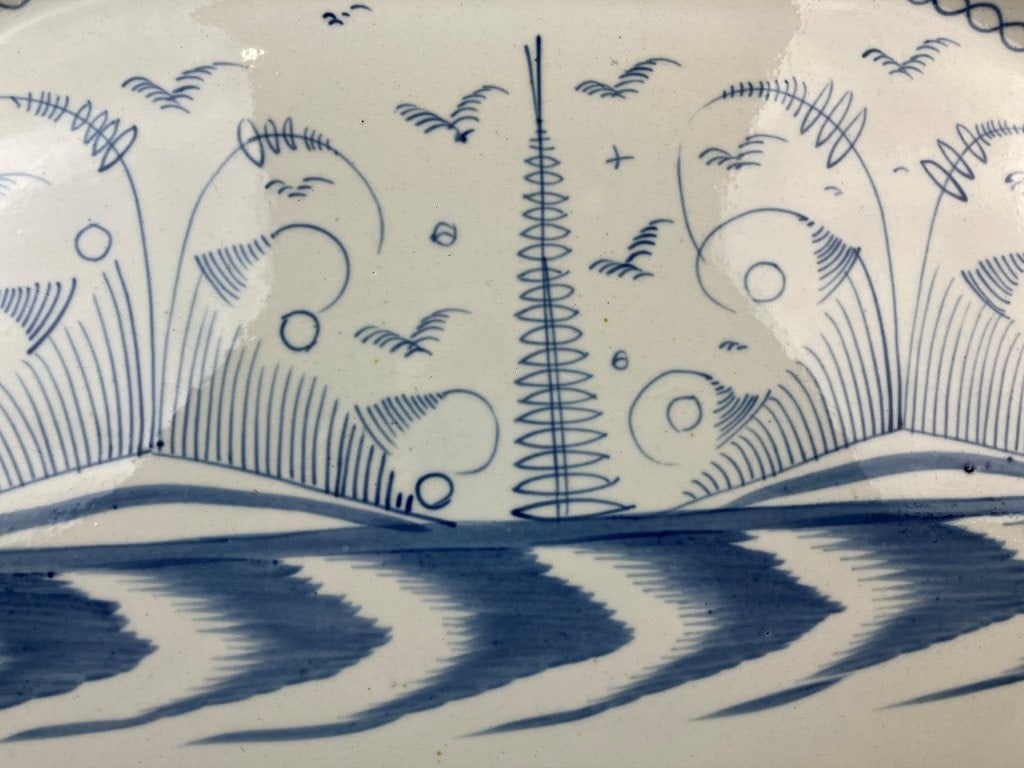 Early Leedsware Feather Edge Platter - 2