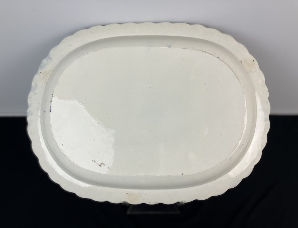 Early Leedsware Feather Edge Platter - 4