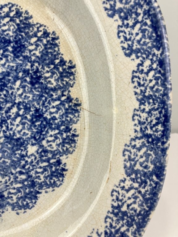 Spongeware Ironstone Platter - 2