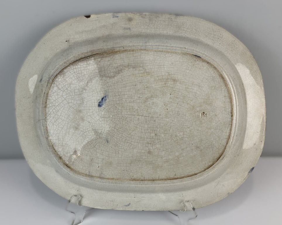 Spongeware Ironstone Platter - 3