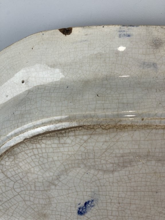 Spongeware Ironstone Platter - 4