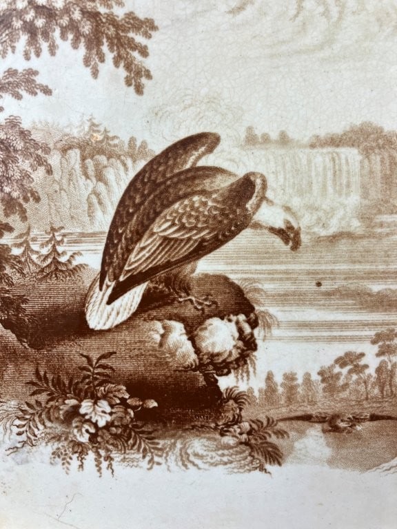Ironstone Eagle Motif Transferware Platter - 2