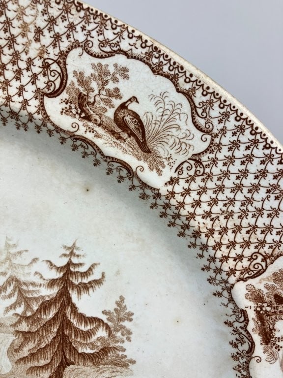 Ironstone Eagle Motif Transferware Platter - 3
