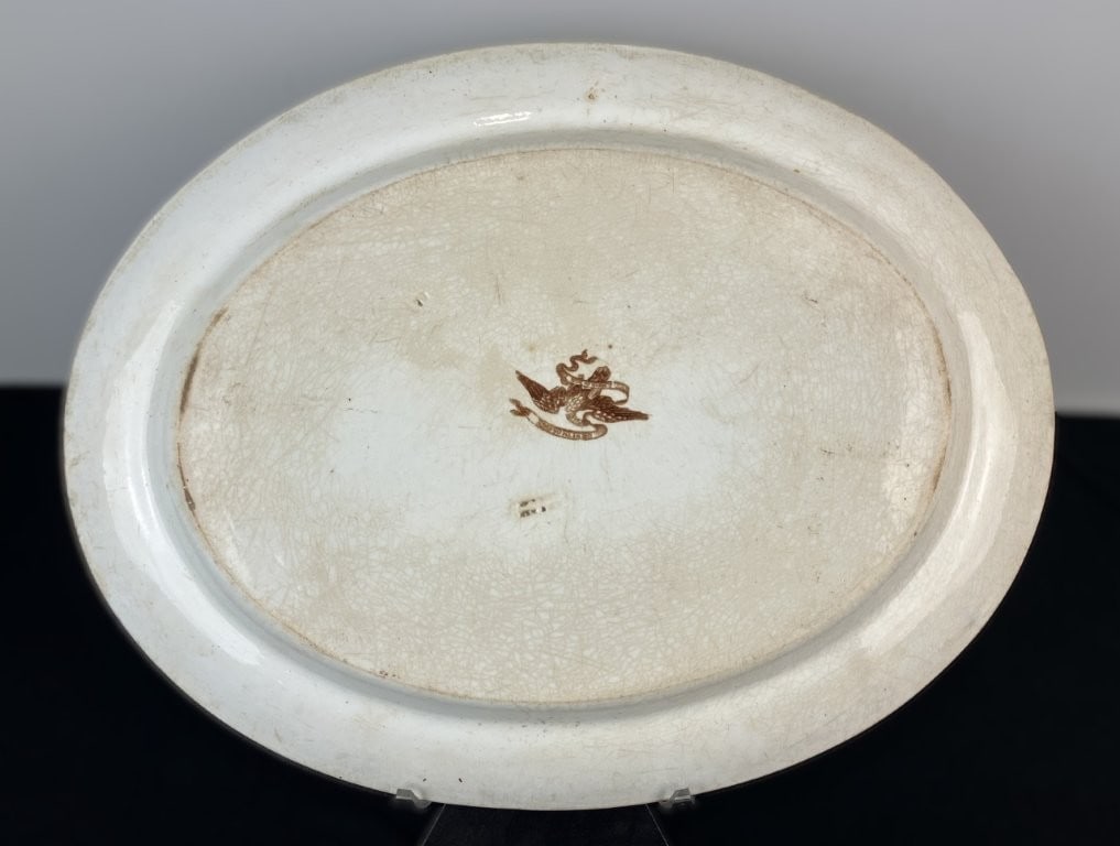 Ironstone Eagle Motif Transferware Platter - 4