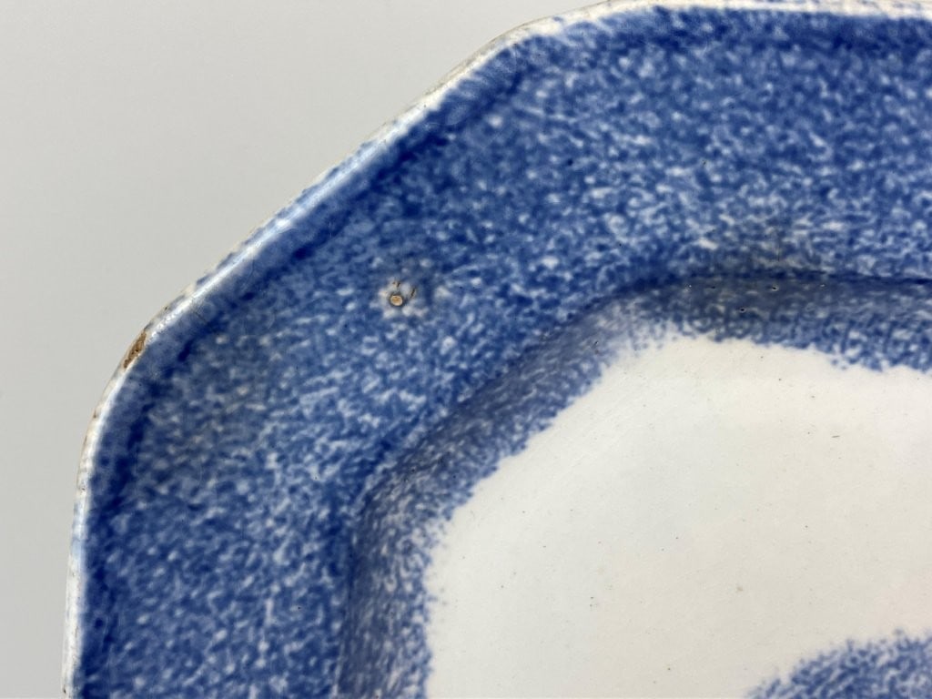 Spongeware Ironstone Platter - 2