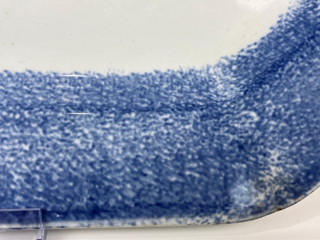 Spongeware Ironstone Platter - 3