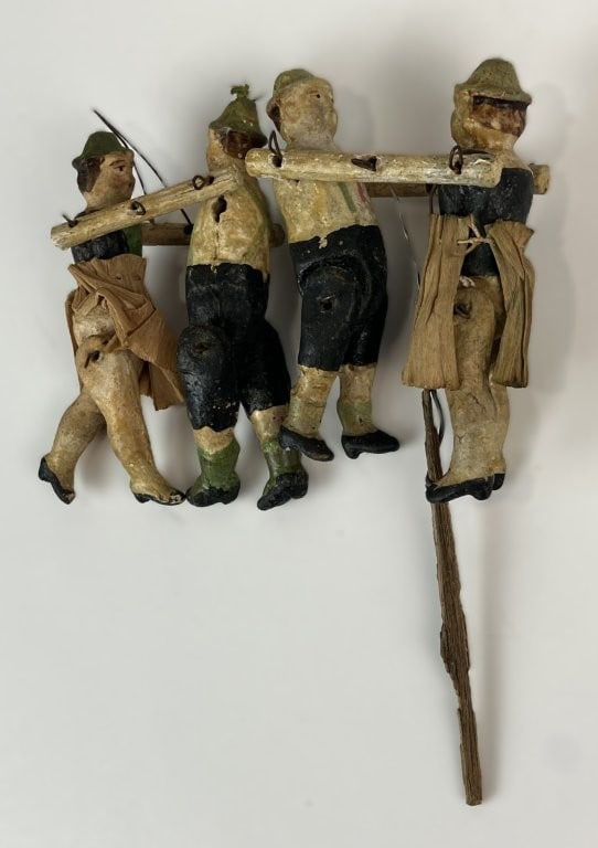Pair of German Folk Art Dancing Dolls - 2