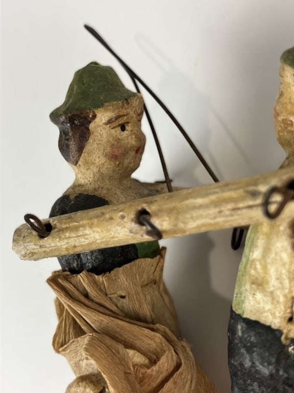 Pair of German Folk Art Dancing Dolls - 4