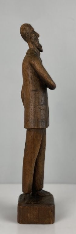 Folk Art Carved Sculpture of Man - 4