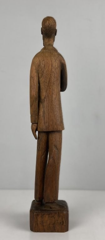 Folk Art Carved Sculpture of Man - 5