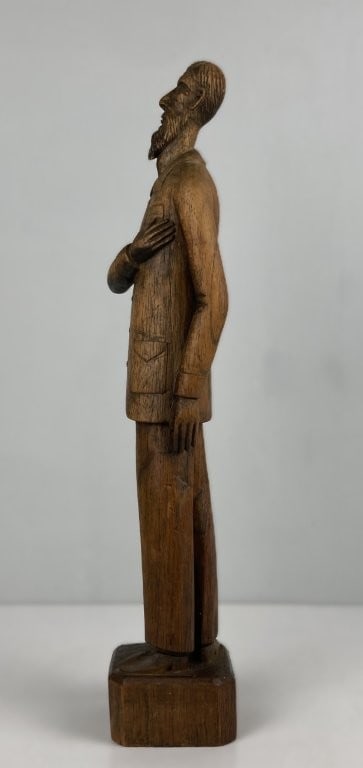 Folk Art Carved Sculpture of Man - 6