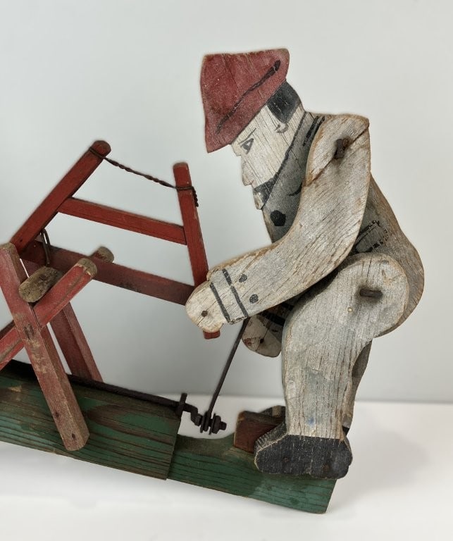 Folk Art Figural Polychromed Whirligig - 2