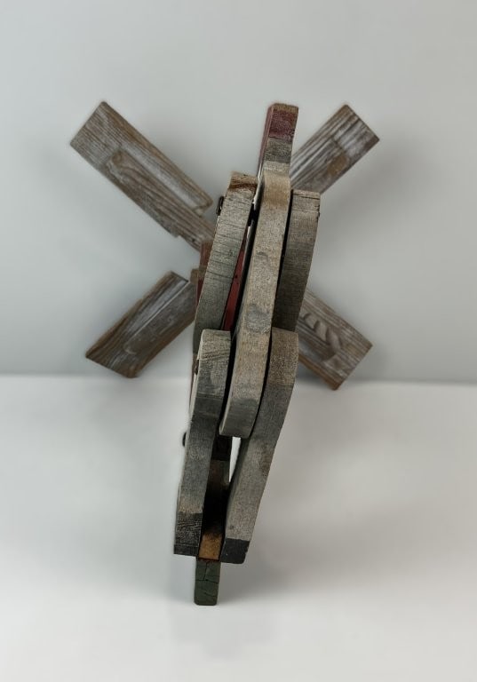 Folk Art Figural Polychromed Whirligig - 5