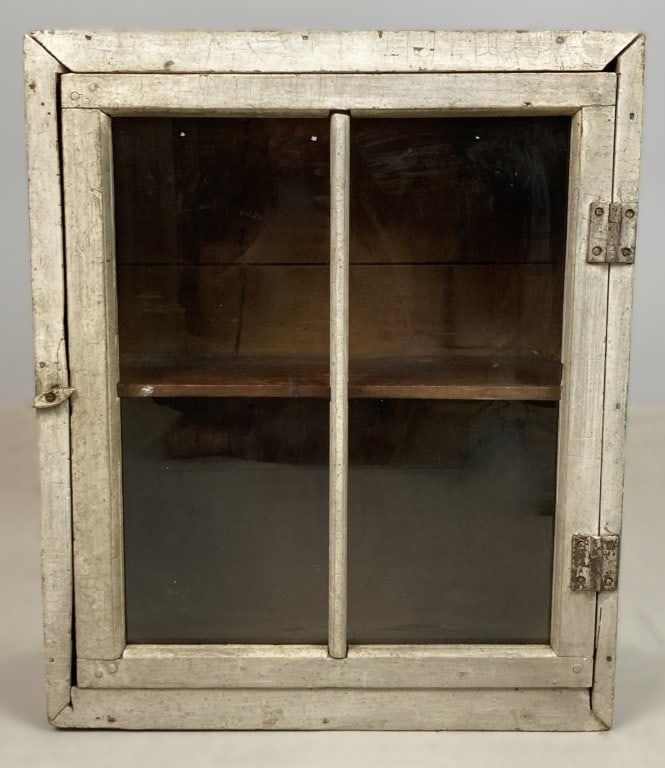 Primitive Painted Wall Cabinet - 2