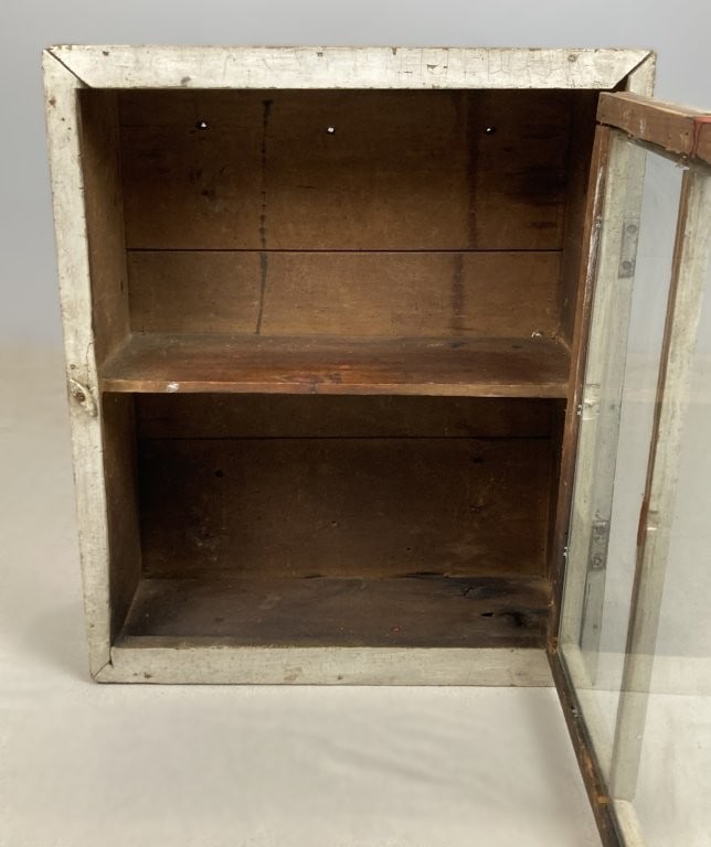 Primitive Painted Wall Cabinet - 4