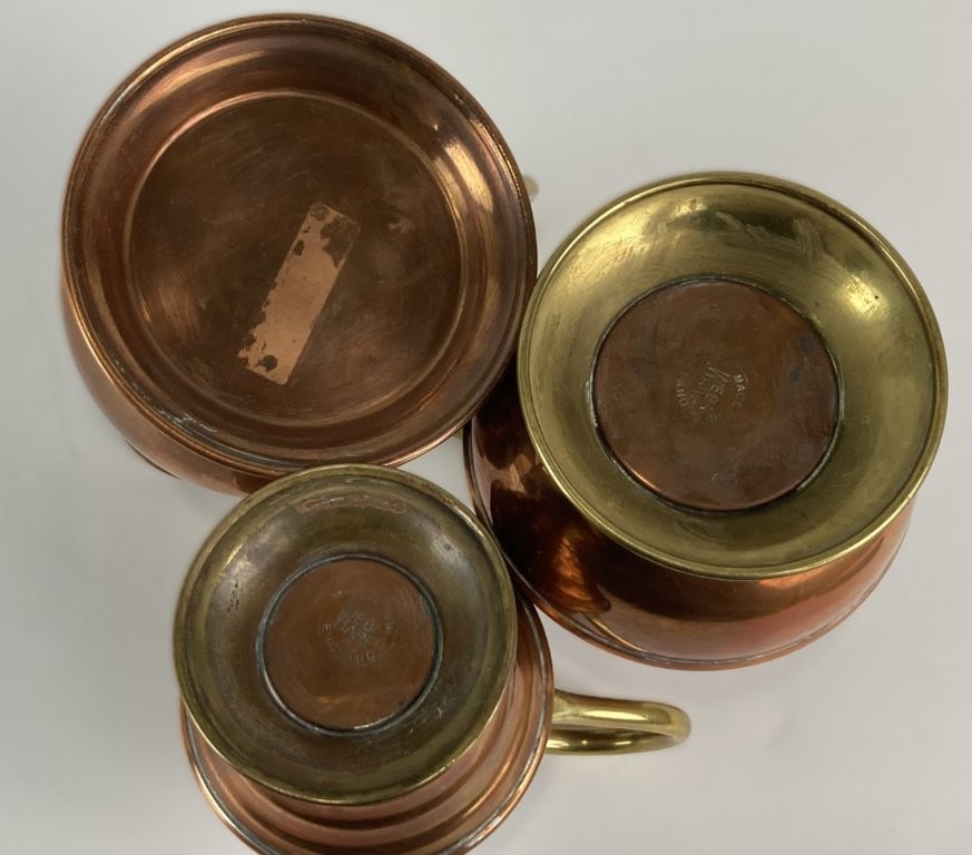 Three English Copper and Brass Pitchers - 7