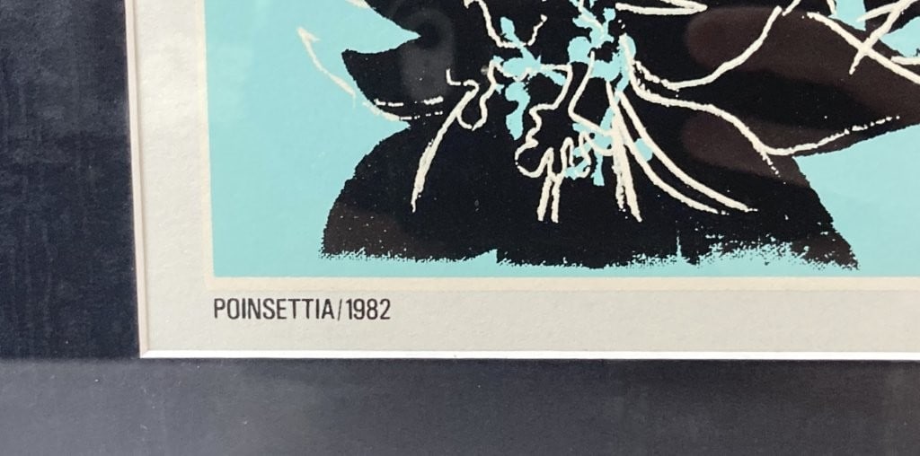 Andy Warhol Poinsettia Serigraph - 3
