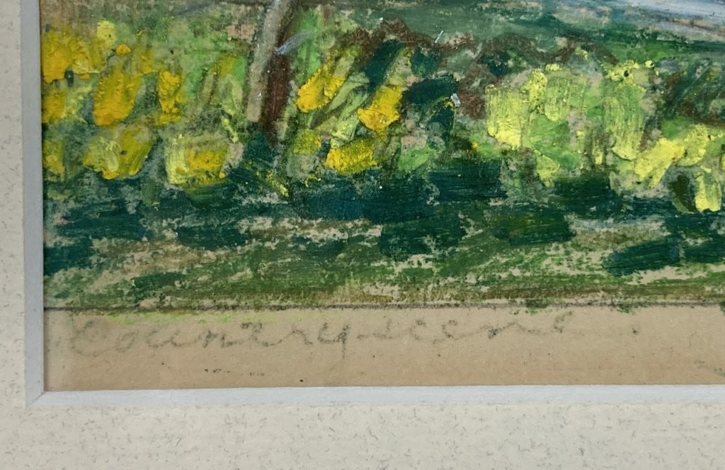 20th Century, Country Scene, Oil Pastel Drawing - 3