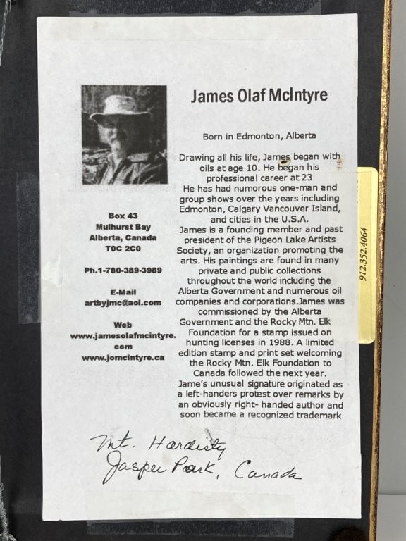 James Olaf McIntyre, Mt. Hardisty, Oil Painting - 5